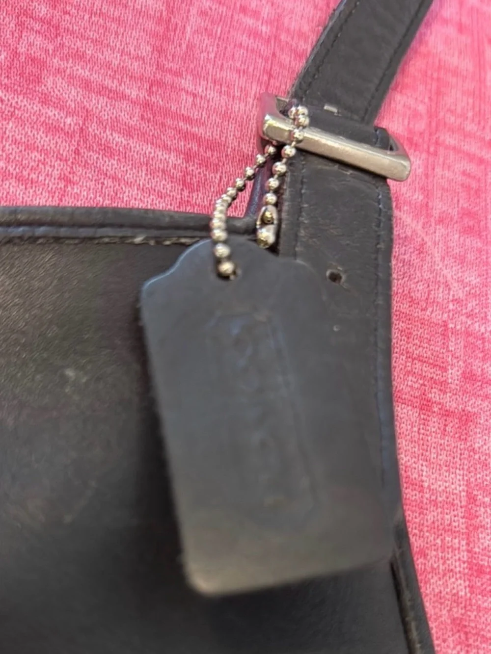 Coach Hippie Slim Black Leather Vintage Crossbody Bag preowned